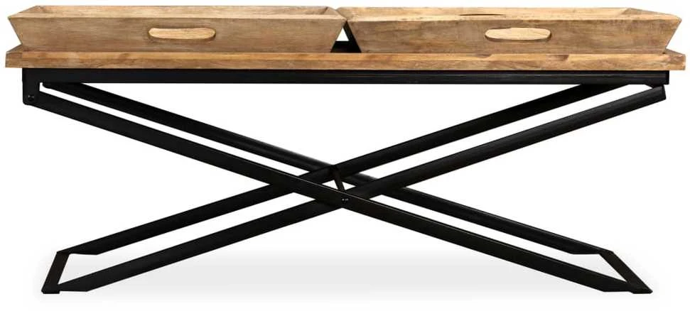 Kavos staliukas, masyvi mango mediena, 110x55x42 cm