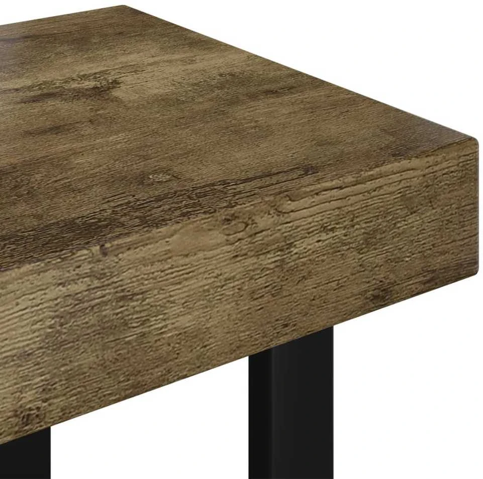 Kavos staliukas, tamsiai rudas/juodas, 90x45x40cm, MDF/geležis