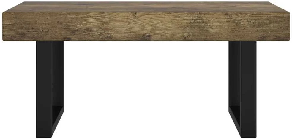 Kavos staliukas, tamsiai rudas/juodas, 90x45x40cm, MDF/geležis