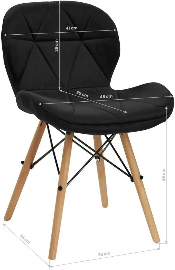 Activeshop Kėdė 4Rico QS-186 Scandi Velvet Juodas