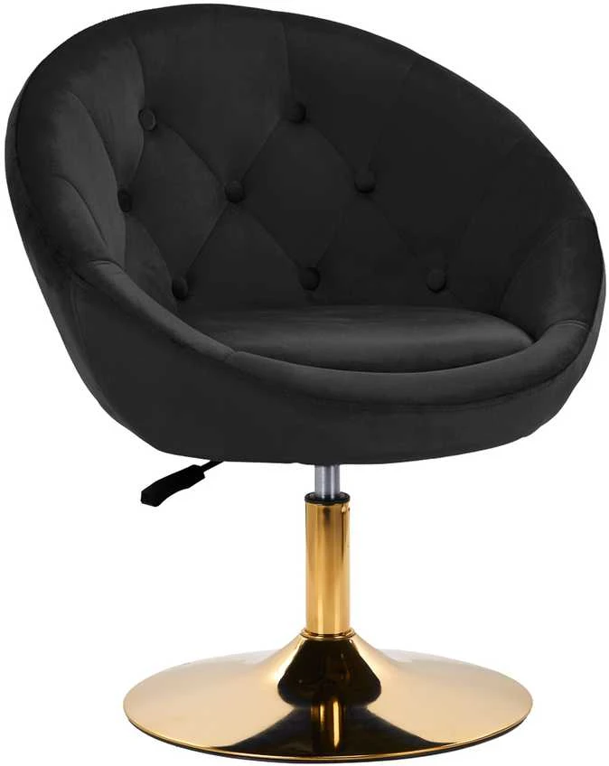 Activeshop Pasukamas fotelis 4Rico QS-BL12G Velvet Juodas