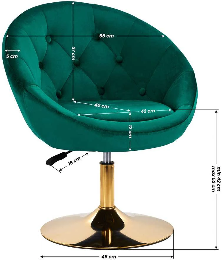 Activeshop Pasukamas fotelis 4Rico QS-BL12G Velvet Žalias