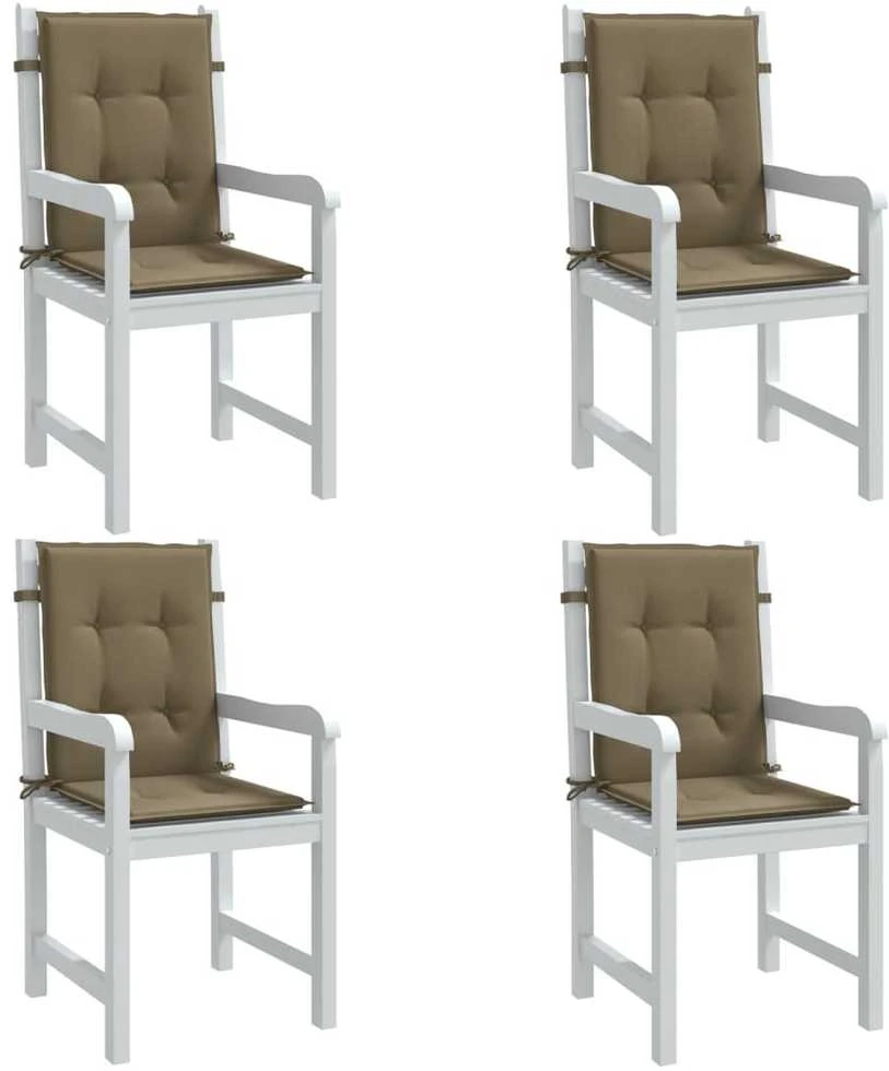 Kėdės pagalvėlės, 4vnt., taupe, 100x50x4cm, audinys