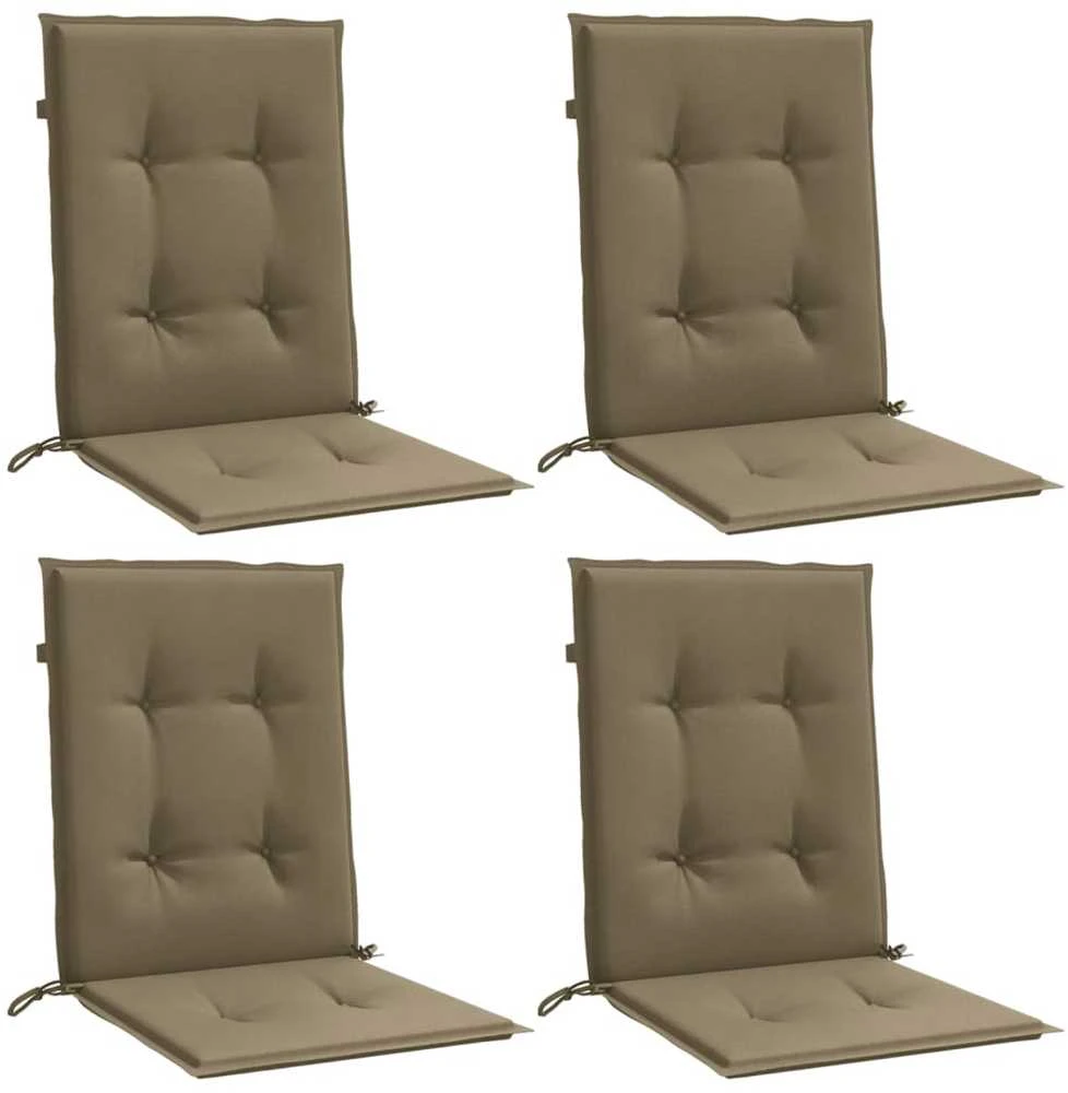 Kėdės pagalvėlės, 4vnt., taupe, 100x50x4cm, audinys