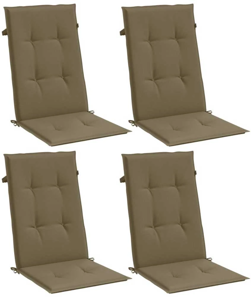 Kėdės pagalvėlės, 4vnt., taupe, 120x50x4cm, audinys