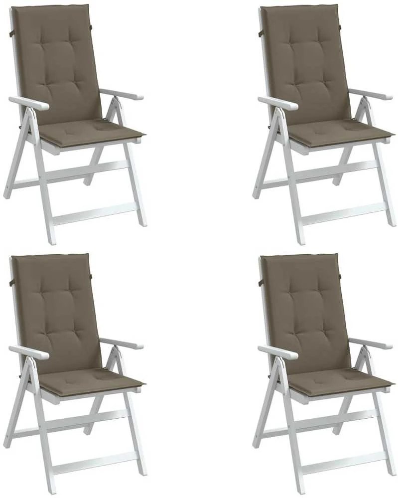 Kėdės pagalvėlės, 4vnt., taupe, 120x50x4cm, audinys