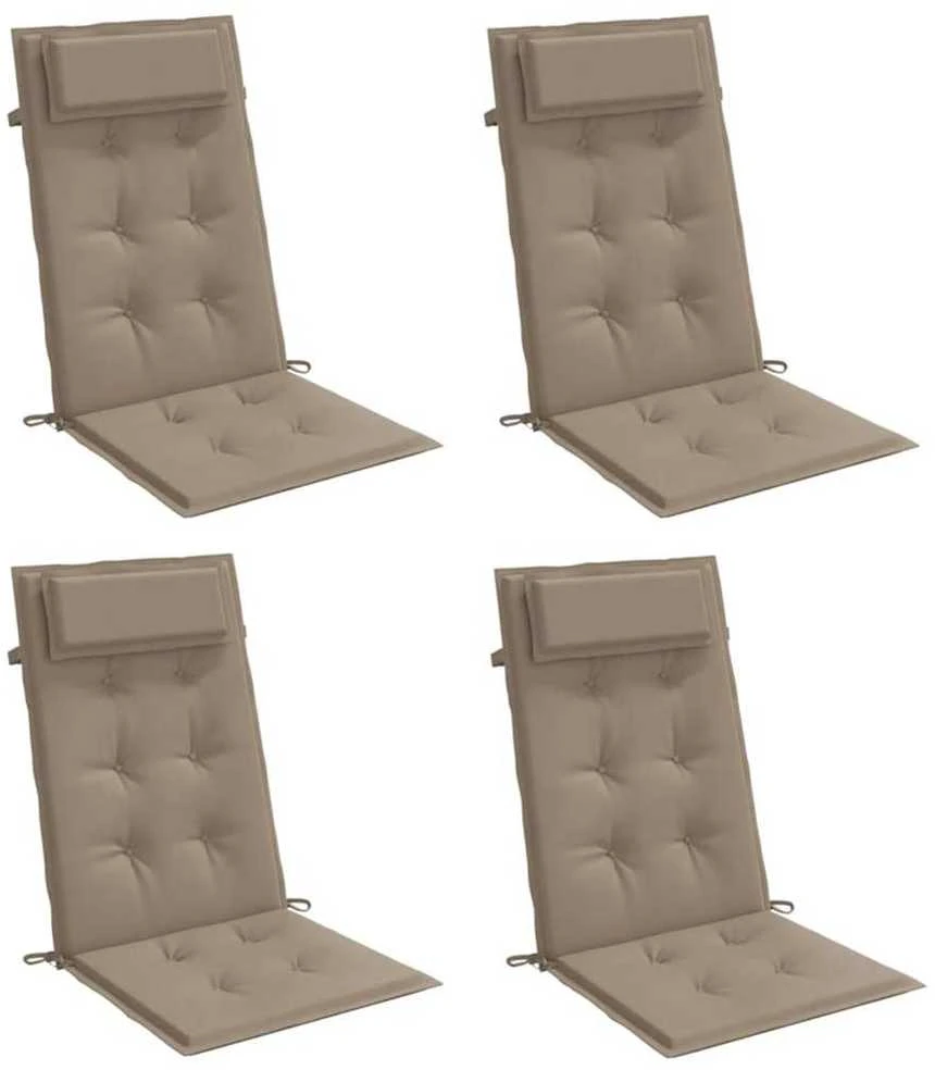 Kėdės pagalvėlės, 4vnt., taupe spalvos, oksfordo audinys