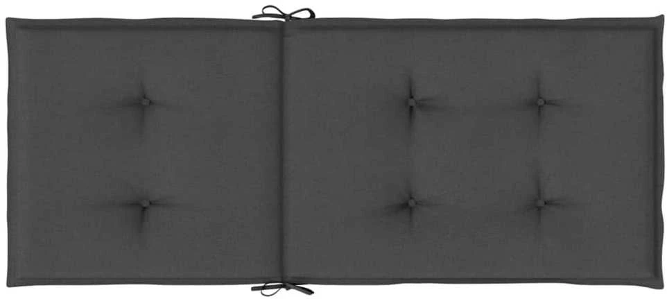 Kėdės pagalvėlės, 6vnt., antracito, 120x50x4cm, audinys
