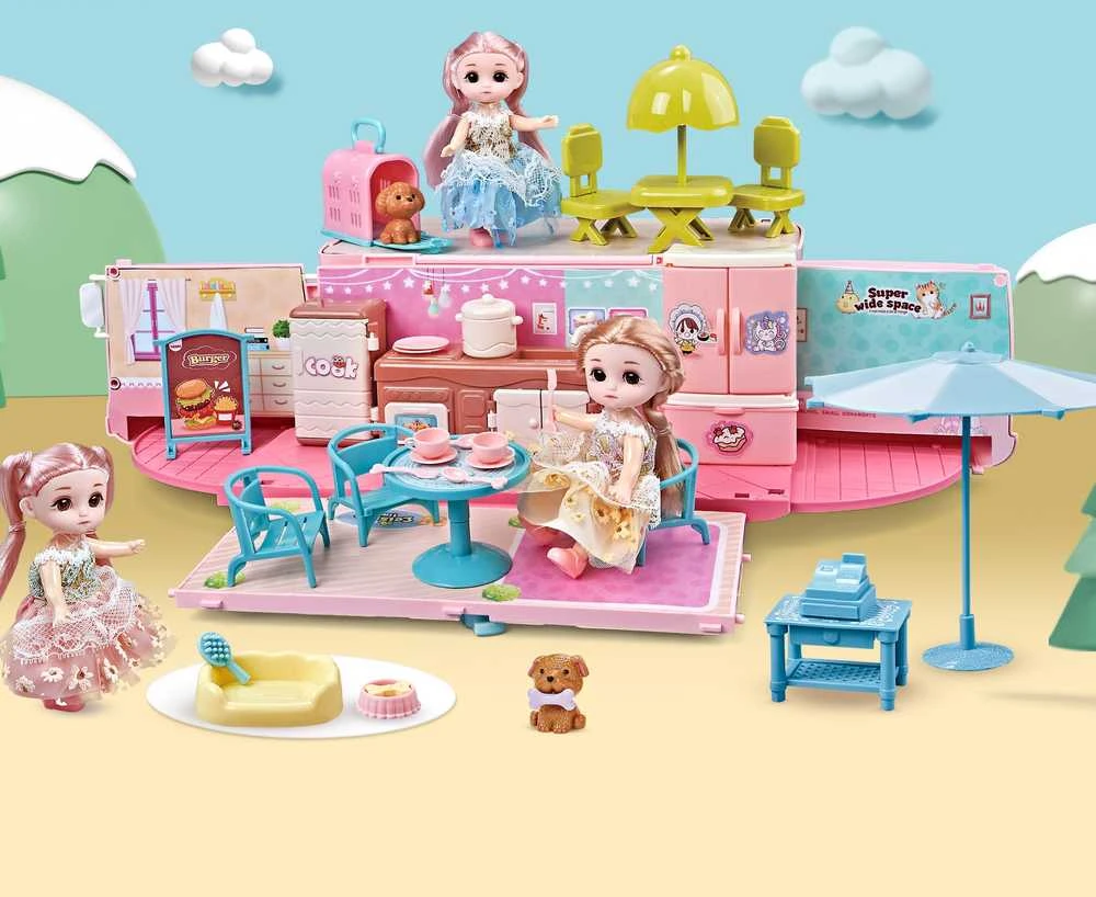 Kemperis 2in1 XXL dydžio lėlių namelis WOOPIE