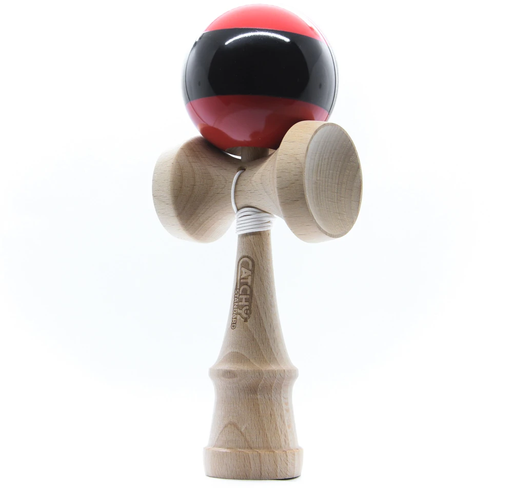 Yoyo Kendama žaislas, medinis/raudonas