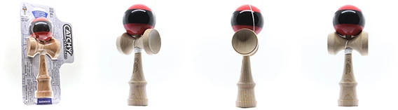 Yoyo Kendama žaislas, medinis/raudonas