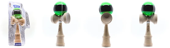 Yoyo Kendama žaislas, medinis/žalias