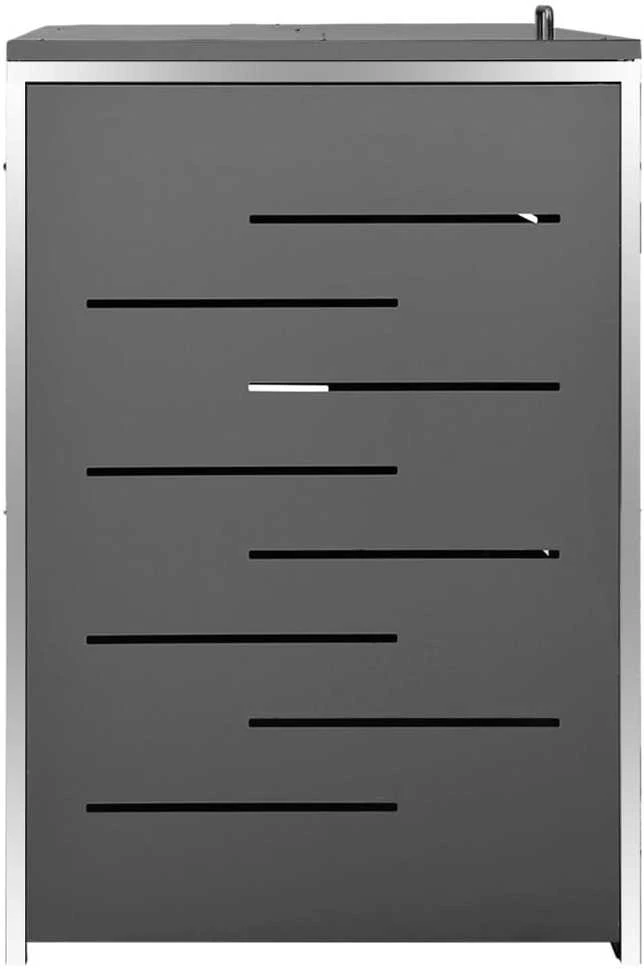 Keturvietė konteinerių pastogė, 276,5x77,5x112,5 cm, plienas