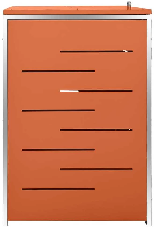 Keturvietė konteinerių pastogė, 276,5x77,5x112,5 cm, plienas