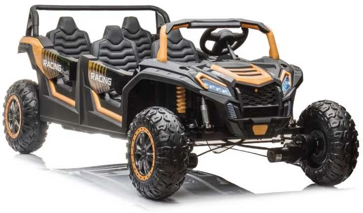 Lean Cars Keturvietis vaikiškas elektromobilis Buggy A033, auksinis