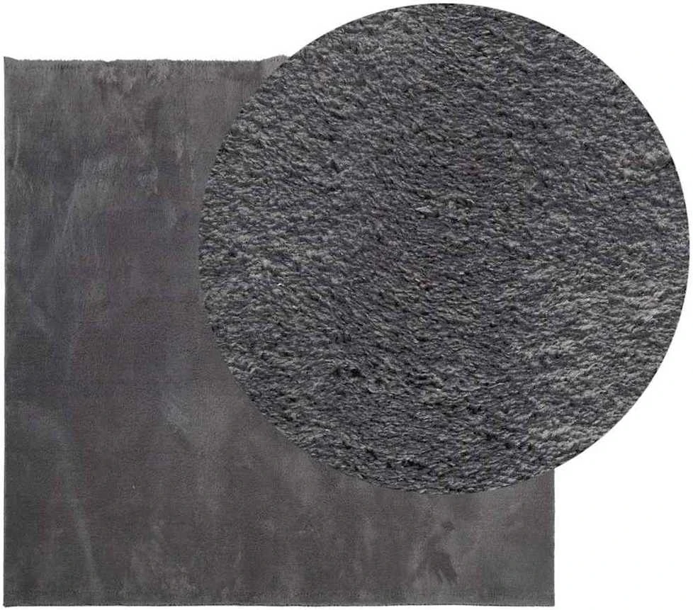 Kilimas HUARTE, antracito, 240x240 cm, trumpi šereliai