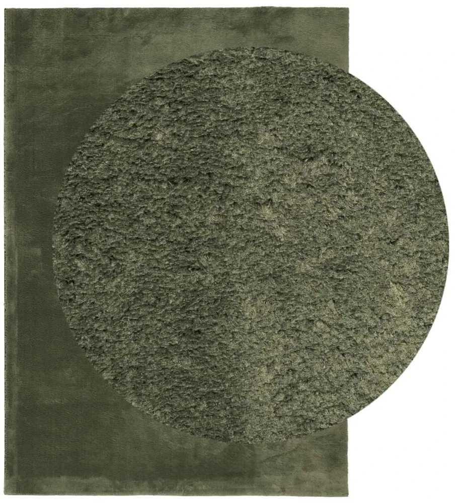 Kilimas HUARTE, miško žalios spalvos, 160x230cm trumpi šereliai