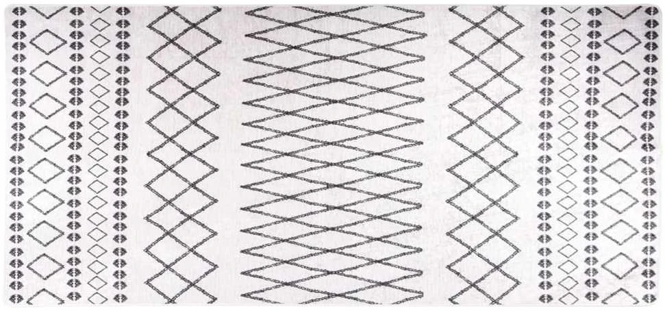 Kilimas, juodos ir baltos spalvos, 80x300cm, neslystantis