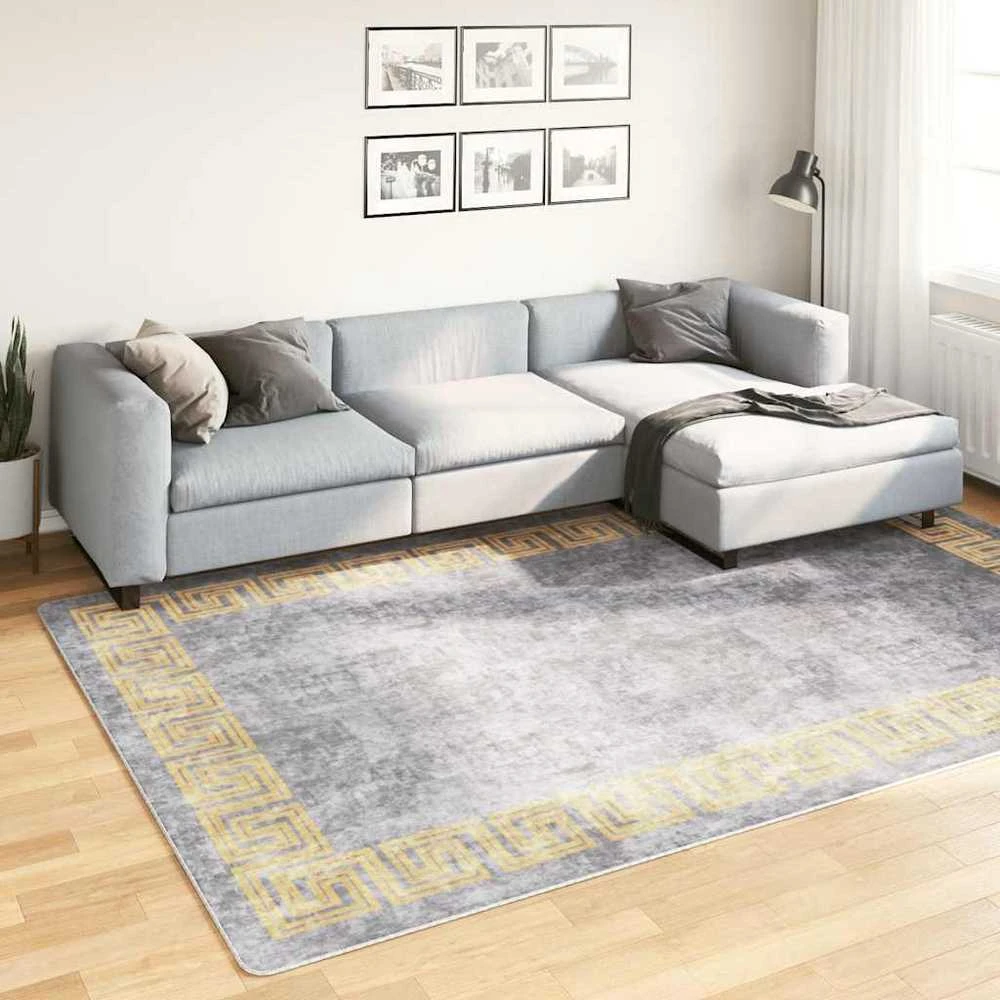 Kilimas, pilkos spalvos, 190x300cm, neslystantis, skalbiamas