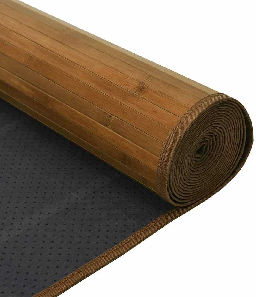 Kilimas, rudos spalvos, 100x200cm, bambukas, stačiakampis