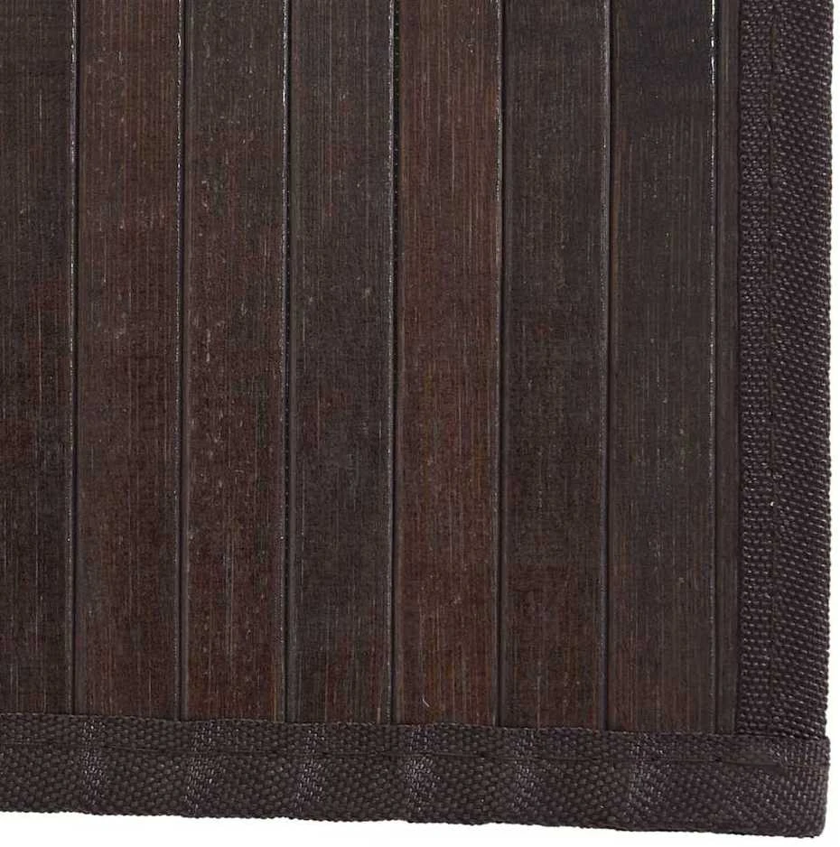 Kilimas, tamsiai rudas, 80x1000cm, bambukas, stačiakampis
