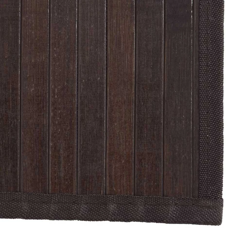 Kilimas, tamsiai rudas, 80x300cm, bambukas, stačiakampis