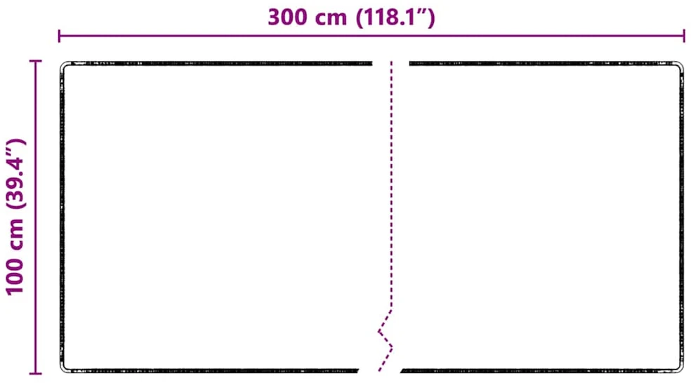 Kilimėlio bėgimo kilimas Juoda 100 x 300 cm