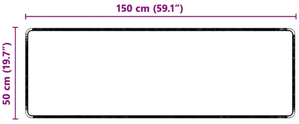 Kilimėlio bėgimo kilimas Juoda 50 x 150 cm
