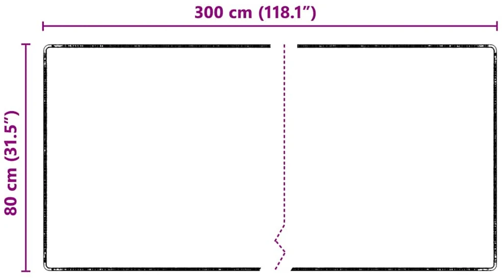 Kilimėlio bėgimo kilimas Pilka 80 x 300 cm