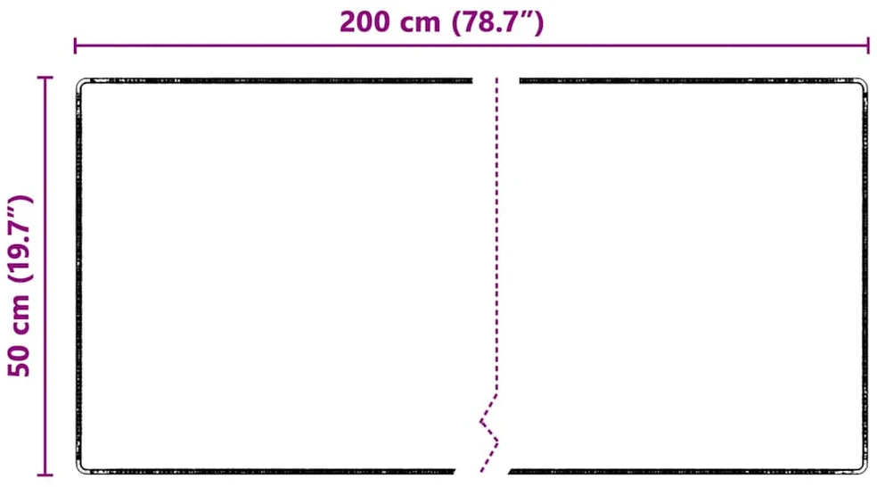 Kilimėlio bėgimo kilimas Pilka 50 x 200 cm