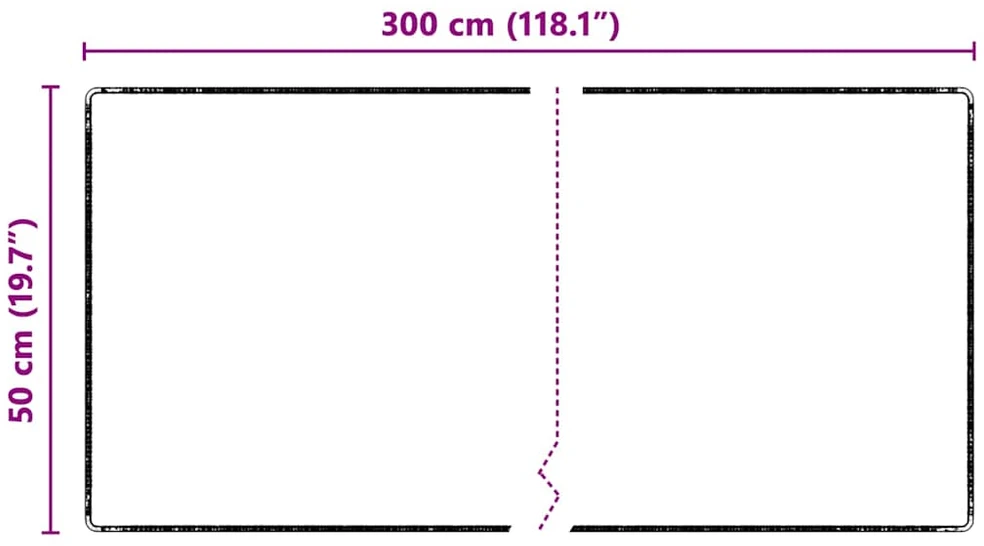 Kilimėlio bėgimo kilimas Pilka 50 x 300 cm