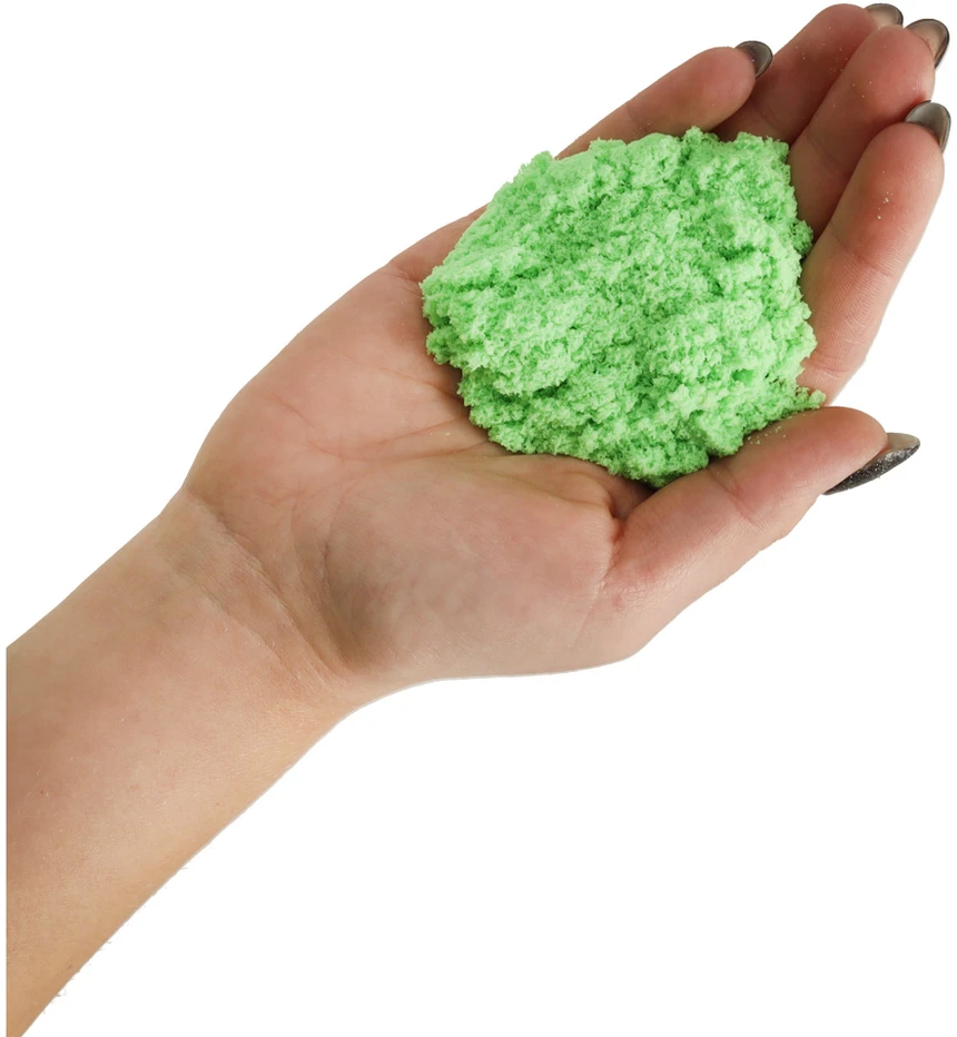 KIK Kinetinis smėlis 1kg maišelyje, žalias