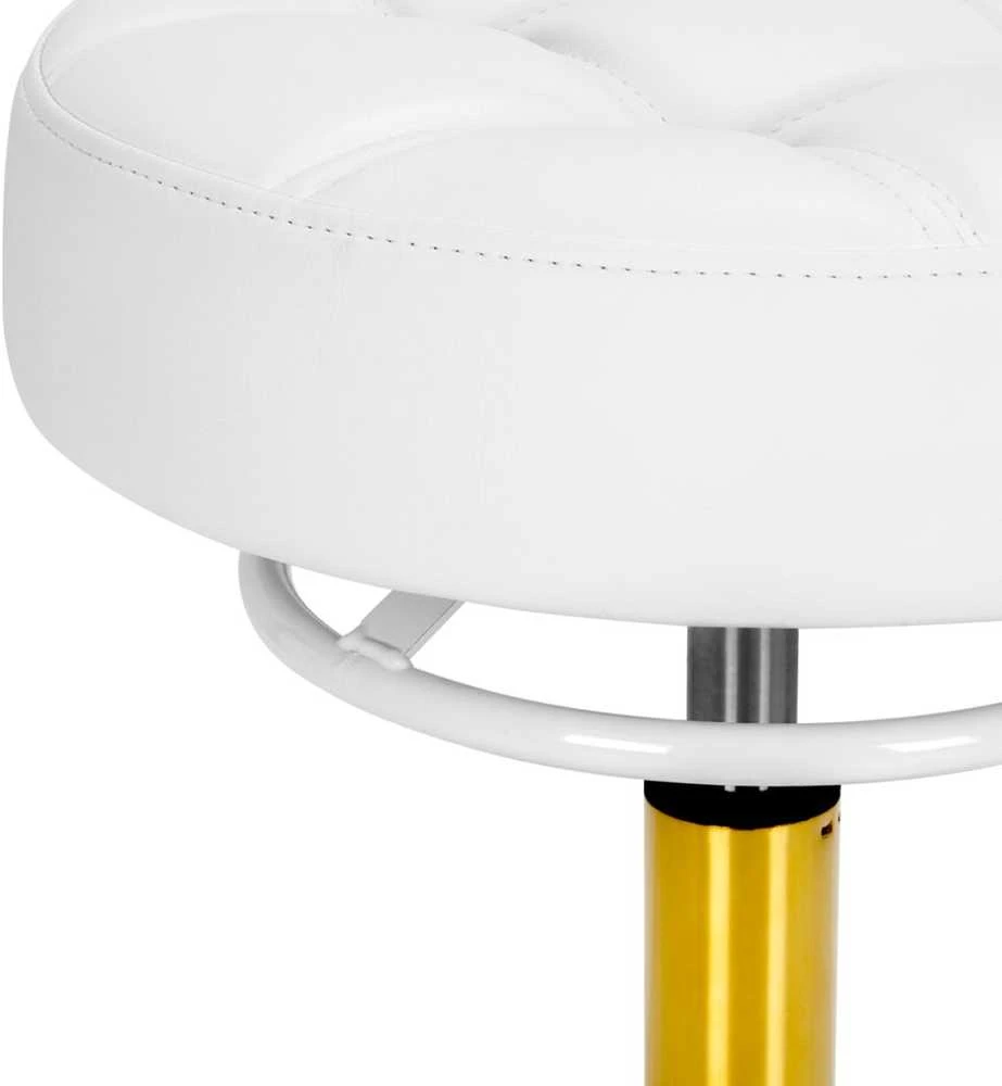 Activeshop Kosmetologinė meistro kėdutė Gabbiano D054G Gold and Baltas
