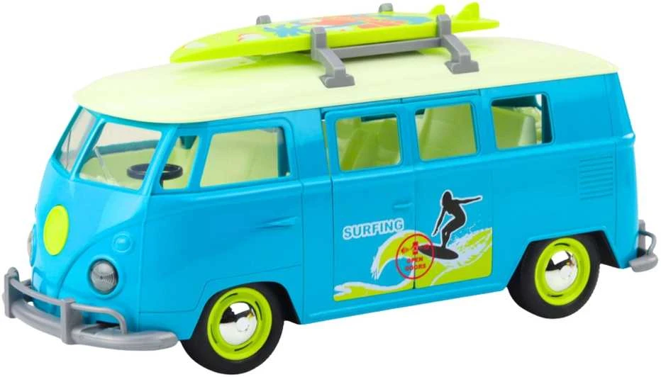 Klasikinis retro stiliaus autobusiukas su banglente WOOPIE