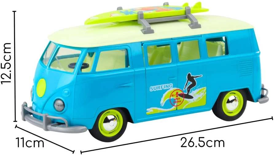Klasikinis retro stiliaus autobusiukas su banglente WOOPIE