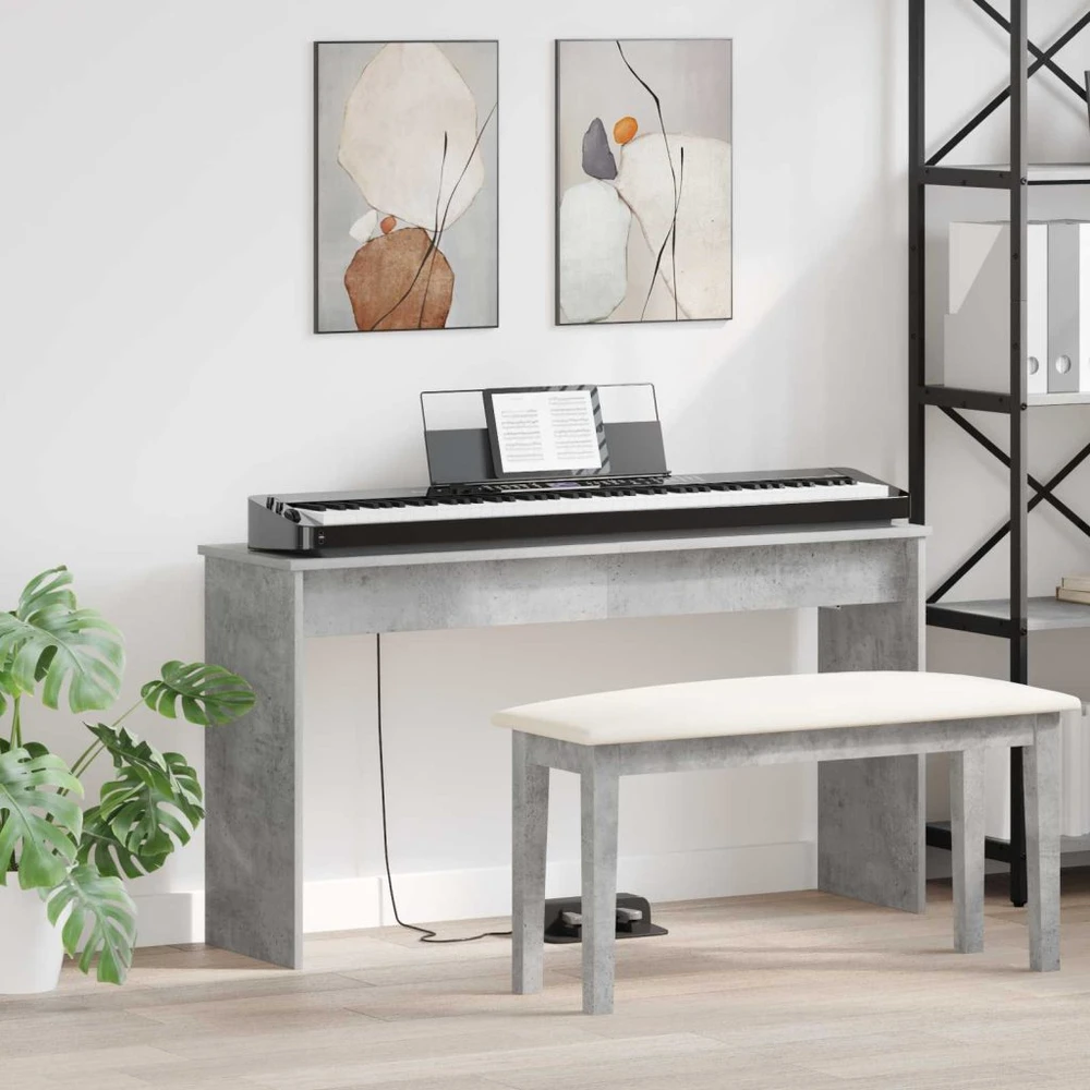 Klaviatūros stovas Betono pilka 120 x 32 x 64 cm