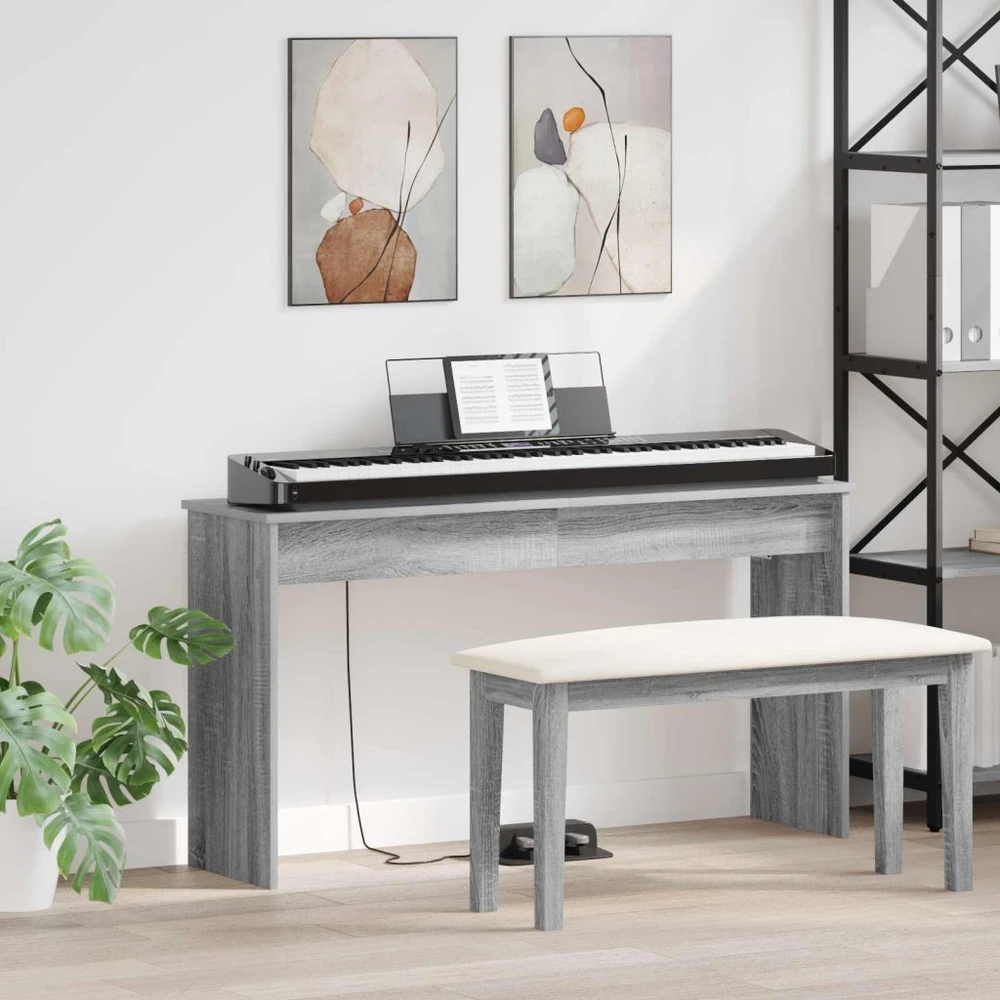 Klaviatūros stovas Pilkas Sonoma 120 x 32 x 64 cm