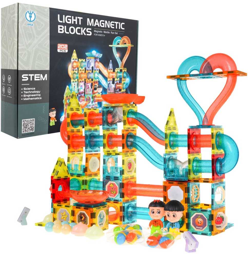 Ramiz Rinkinys Magnetic Blocks 202 dalys