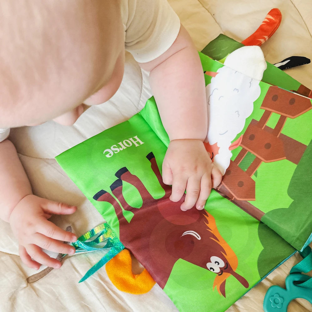 Woopie Baby WOOPIE Knyga apie gyvūnų uodegas, medžiaginė