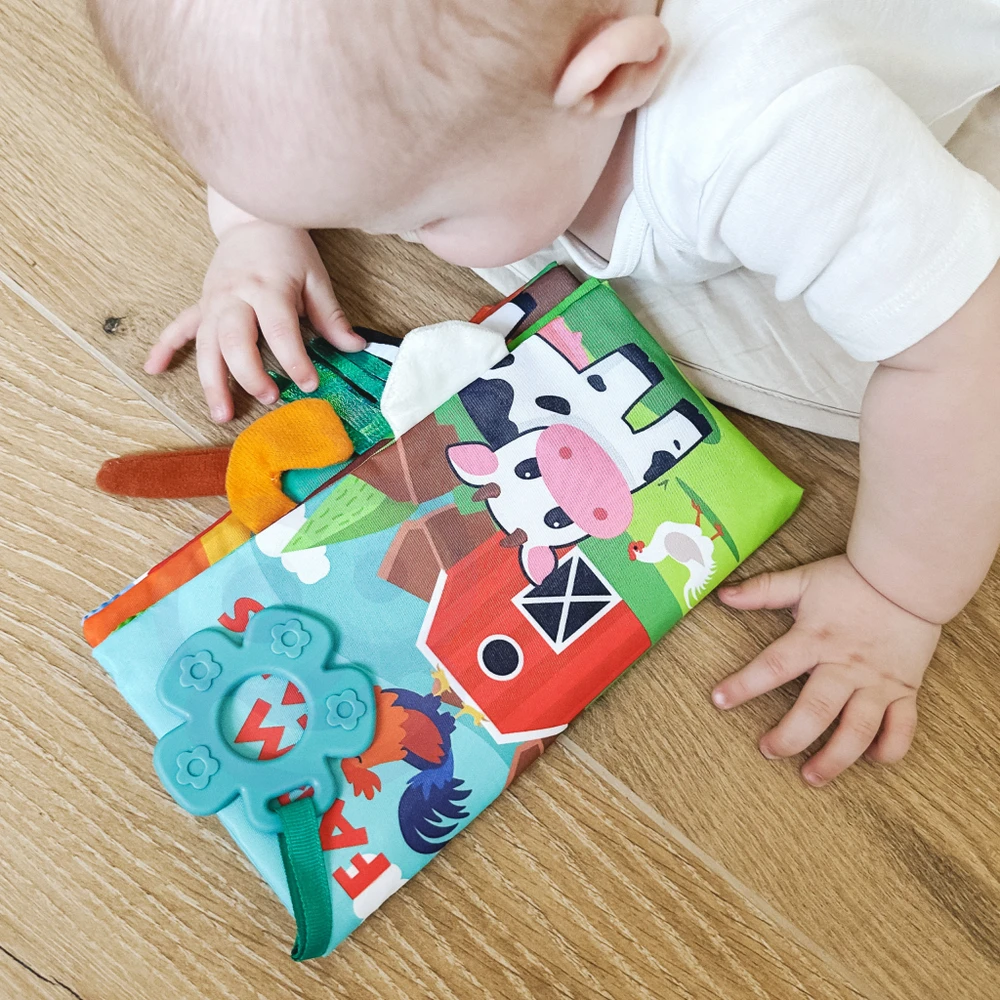 Woopie Baby WOOPIE Knyga apie gyvūnų uodegas, medžiaginė