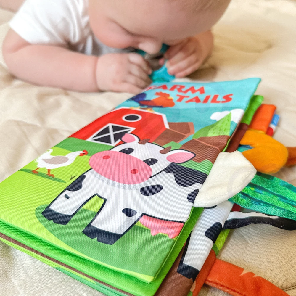 Woopie Baby WOOPIE Knyga apie gyvūnų uodegas, medžiaginė