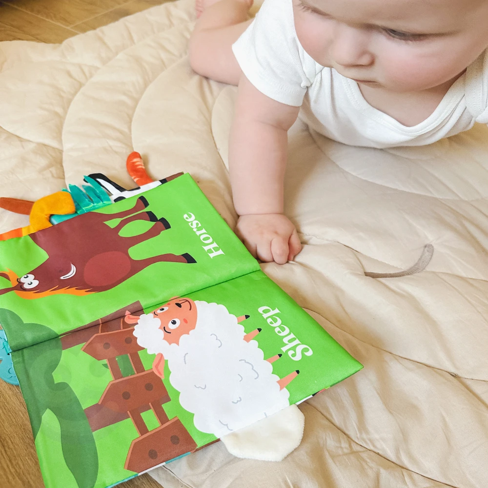 Woopie Baby WOOPIE Knyga apie gyvūnų uodegas, medžiaginė