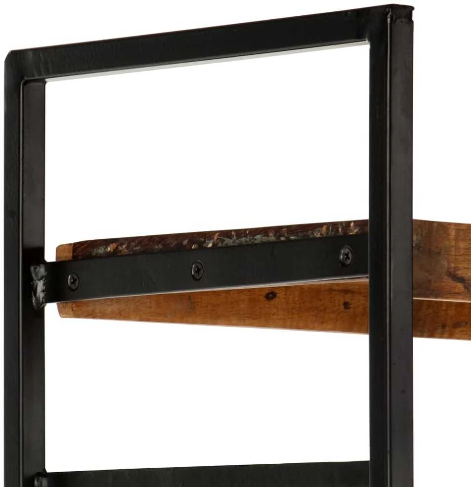 Knygų spinta, 4 aukštų, 124x30x180cm, perdirbtos med. masyvas