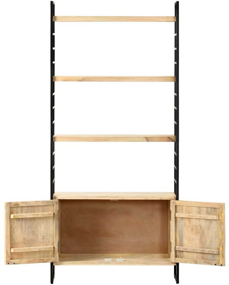 Knygų spinta, 4 aukštų, 80x30x180cm, mango masyvas