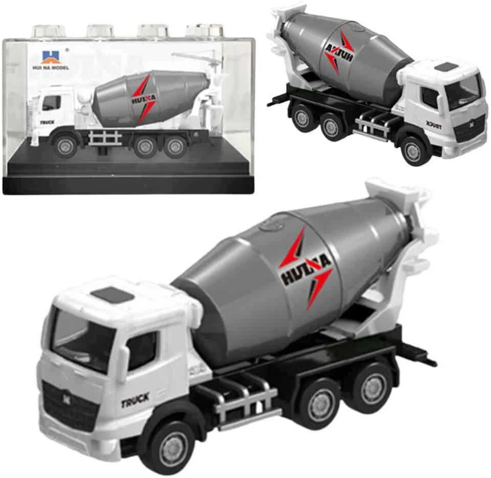 Kolekcinis HUINA baltos betono maišyklės modelis 1:80