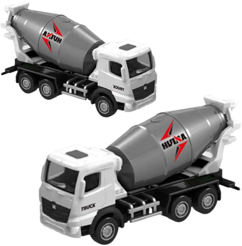 Kolekcinis HUINA baltos betono maišyklės modelis 1:80