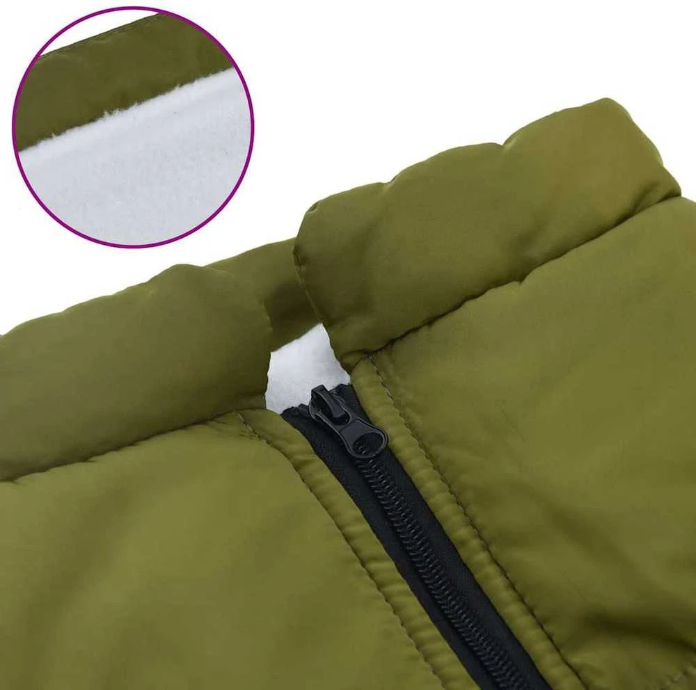 Šunų kailis su diržais, atsparus vandeniui, žalias, 6XL