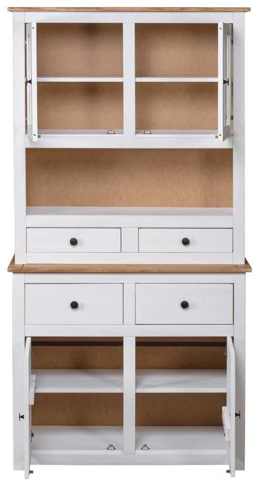 Komoda Panama, baltos sp., 93x40,5x180cm, pušies med. masyvas
