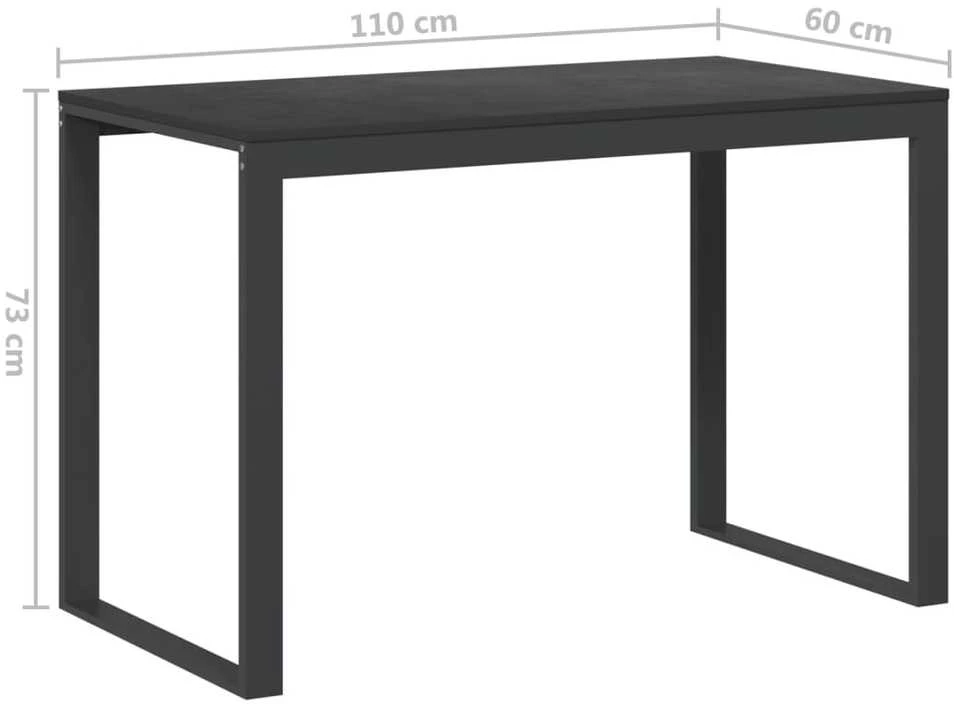 Kompiuterio stalas, juodos spalvos, 110x60x73cm, MDP