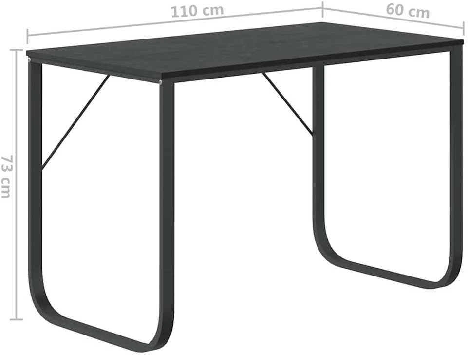 Kompiuterio stalas, juodos spalvos, 110x60x73cm, MDP